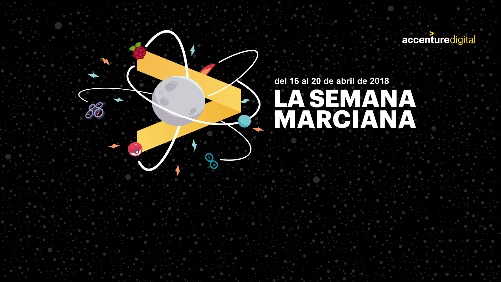 Cartel del evento de Accenture "La Semana Marciana"