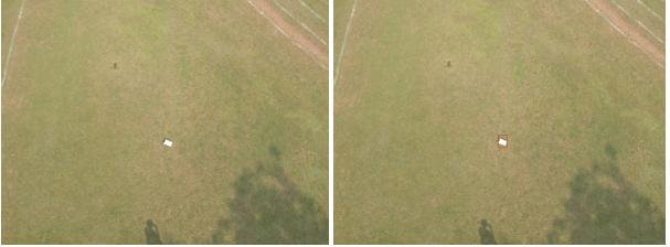 Detection of the object over our sample dataset