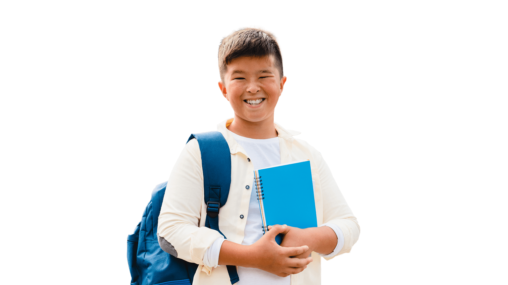 boy holding notebook