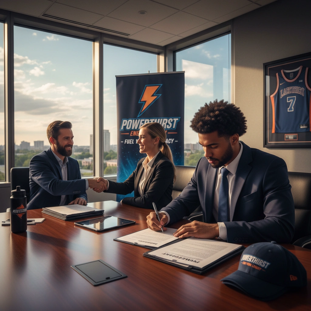 College athlete in action securing NIL deal