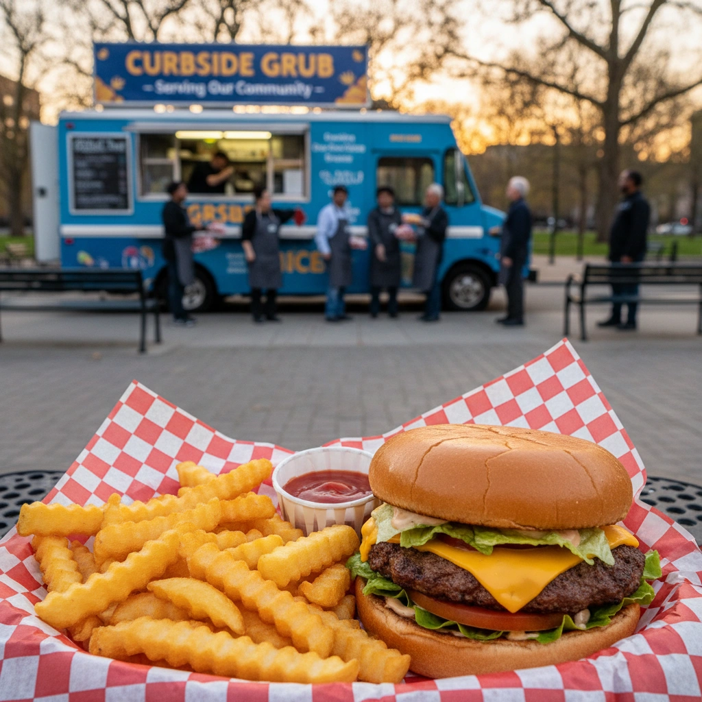 Close up of a delicious burger being served