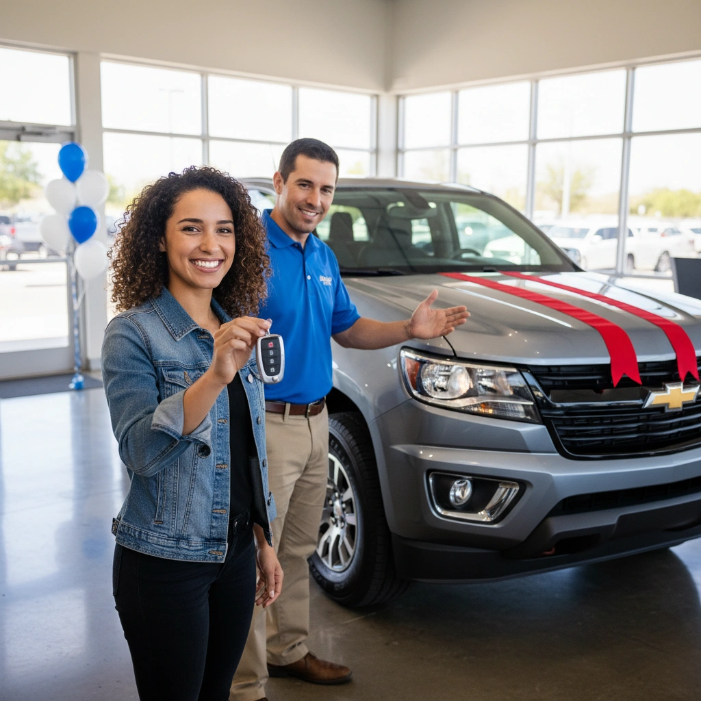 Dealership team member assisting a customer