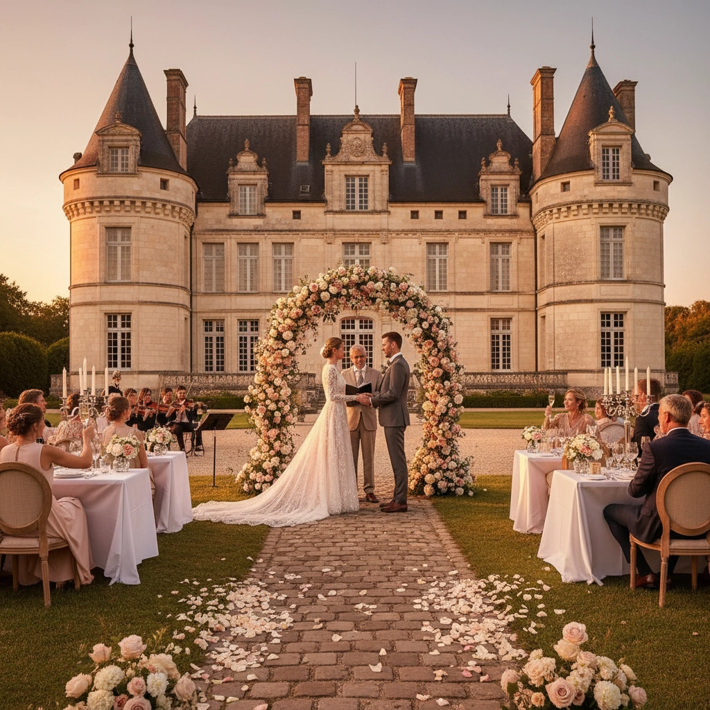 Elegant floral table setting for a luxury event