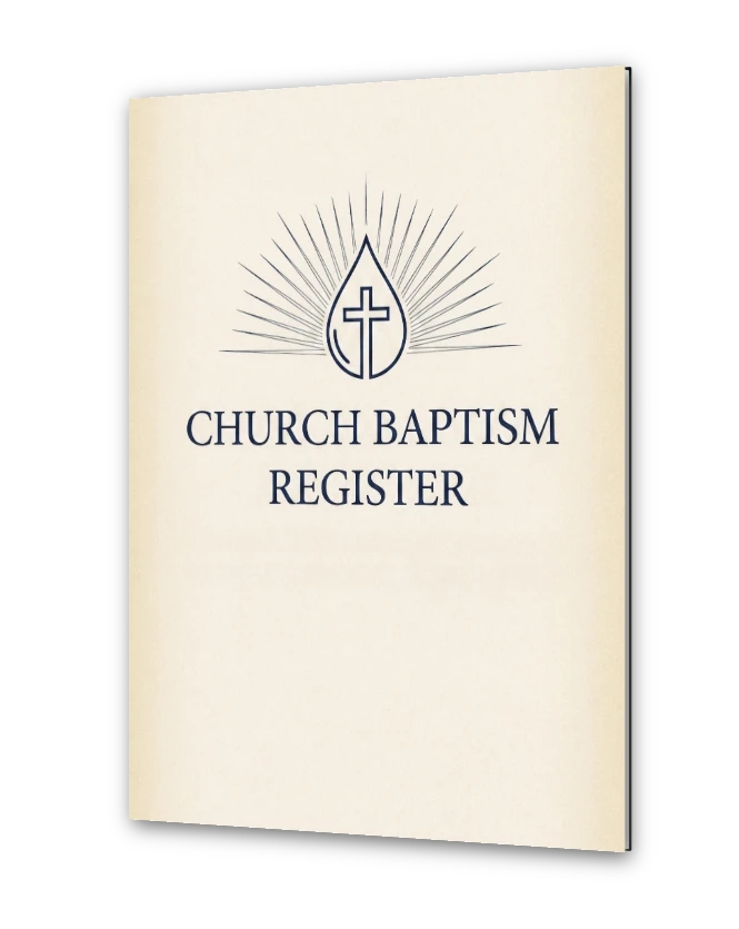 Baptism Record Book for Churches