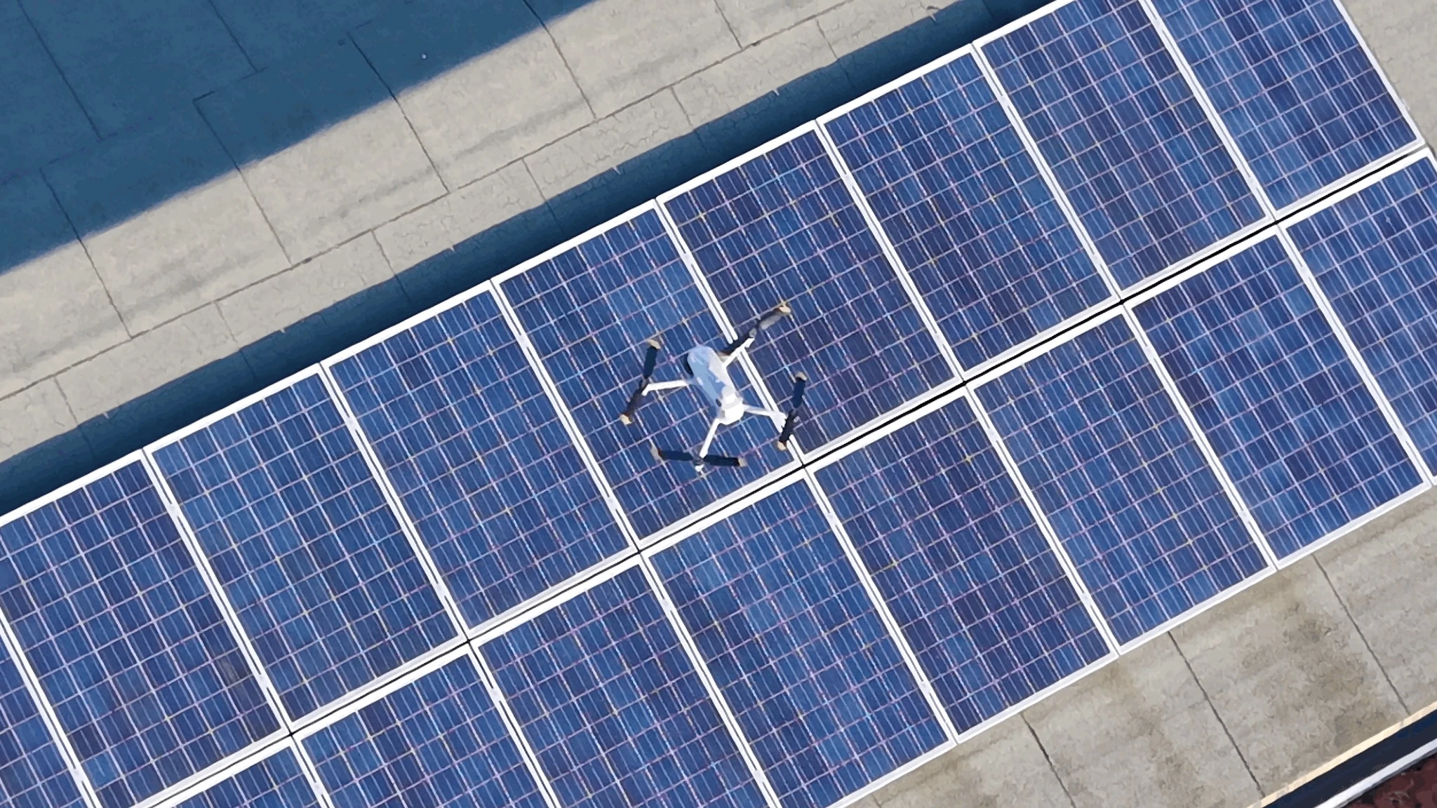 Close up of high-tech drone camera lens in monochrome