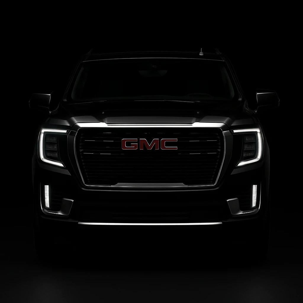Black GMC Yukon SUV in urban setting