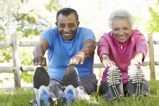 Senior woman exercising and staying strong