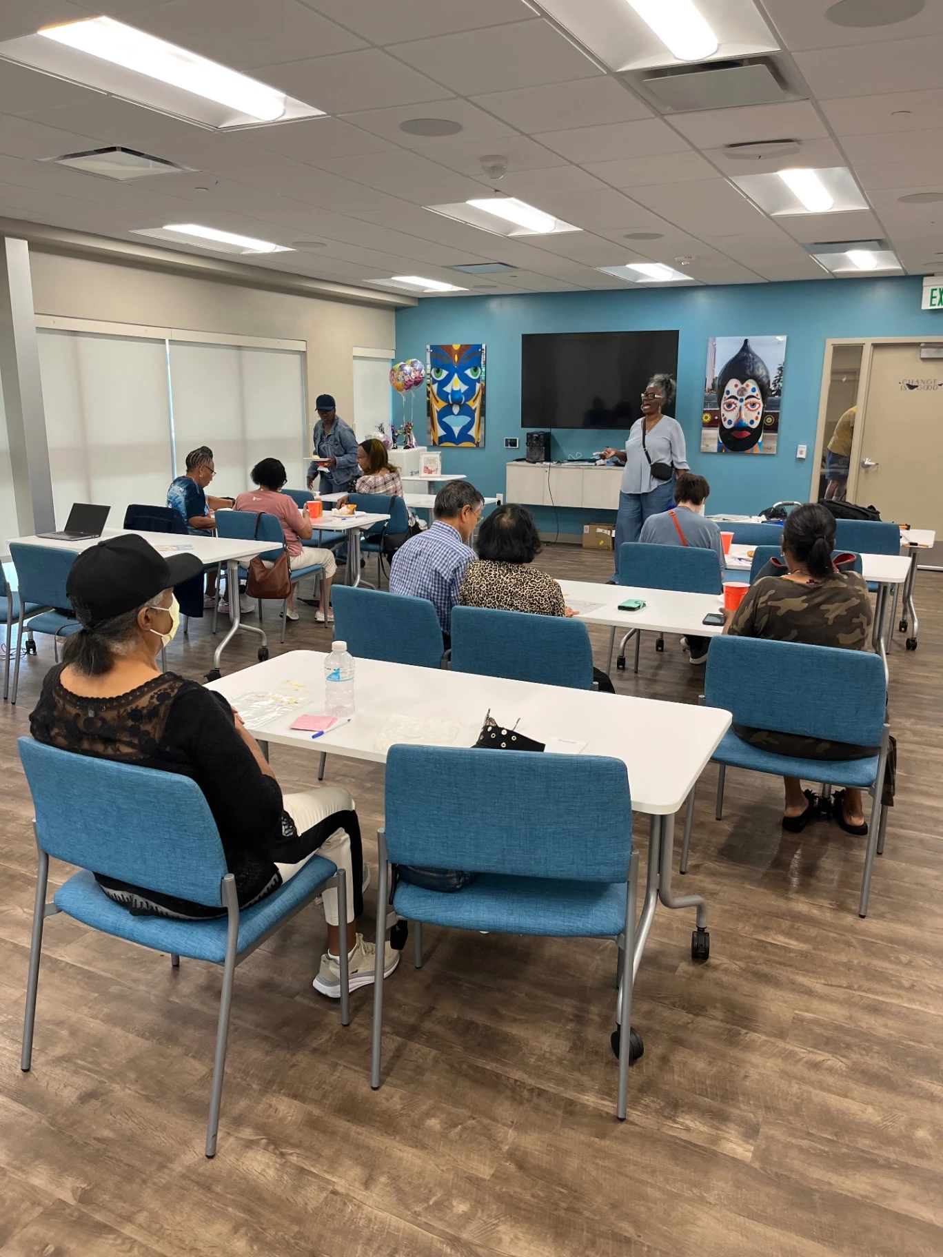 Community members celebrating together at a local event