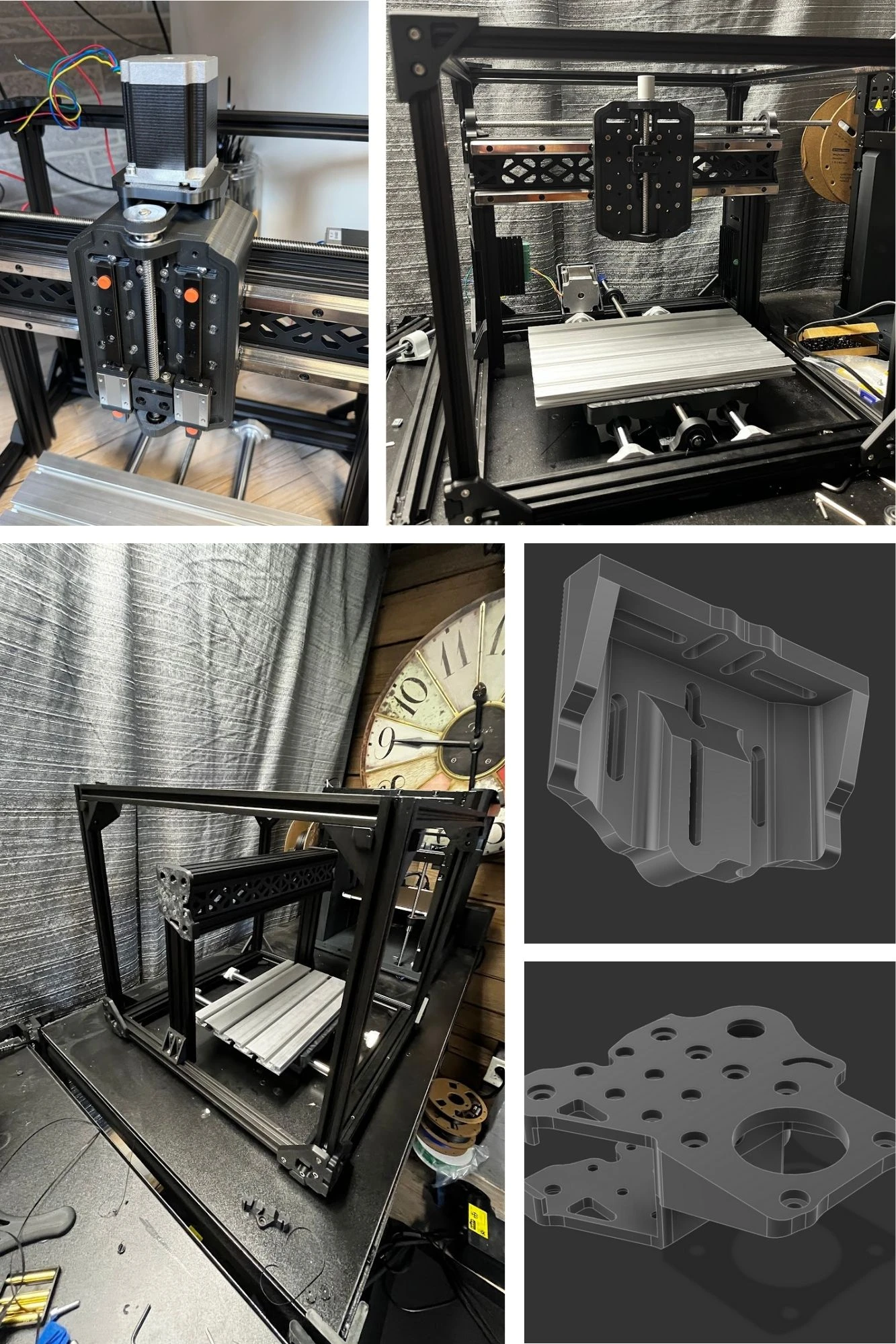 Minimalist office space with concrete walls