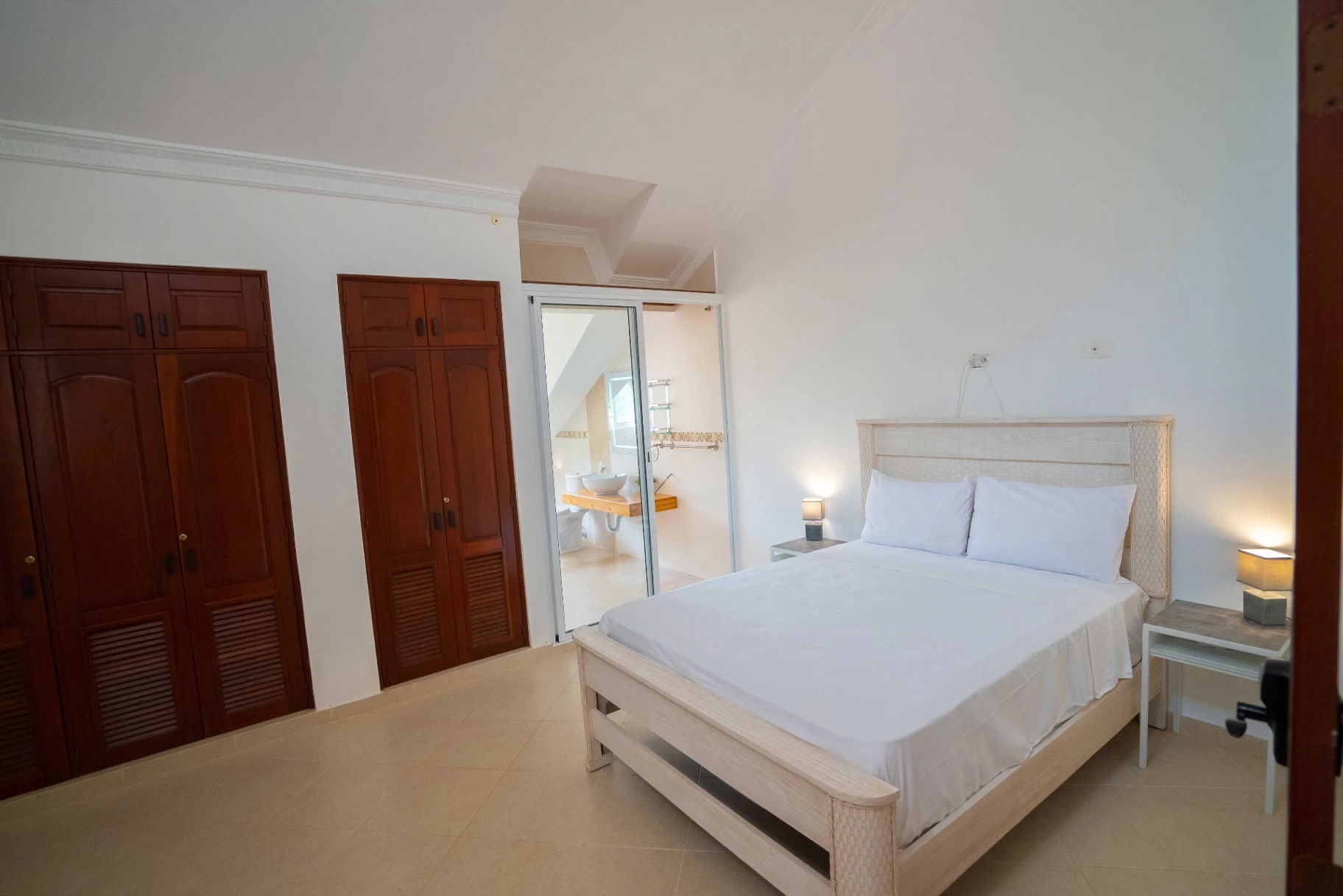 Modern minimalist interior decor with local artisan crafts