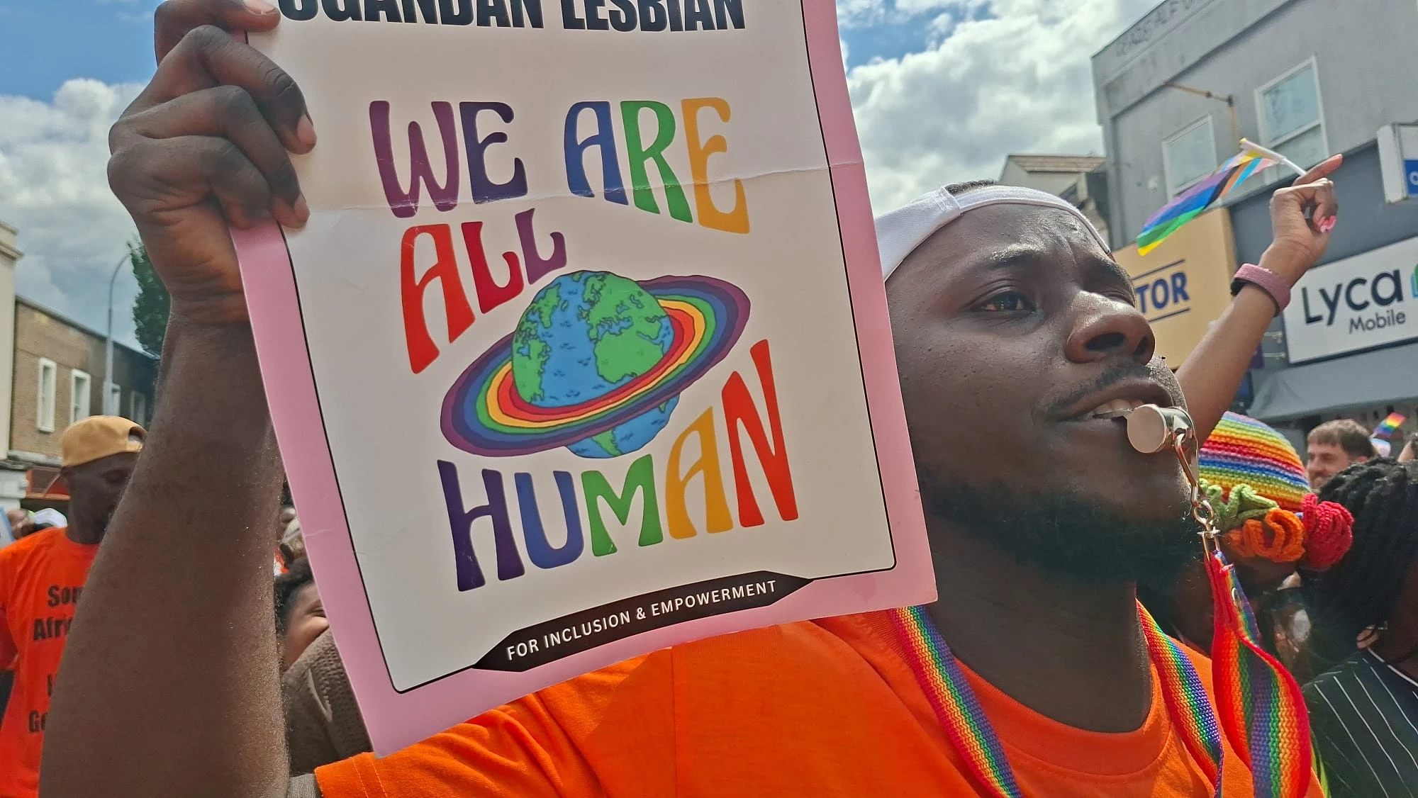 Community members gathering together in unity