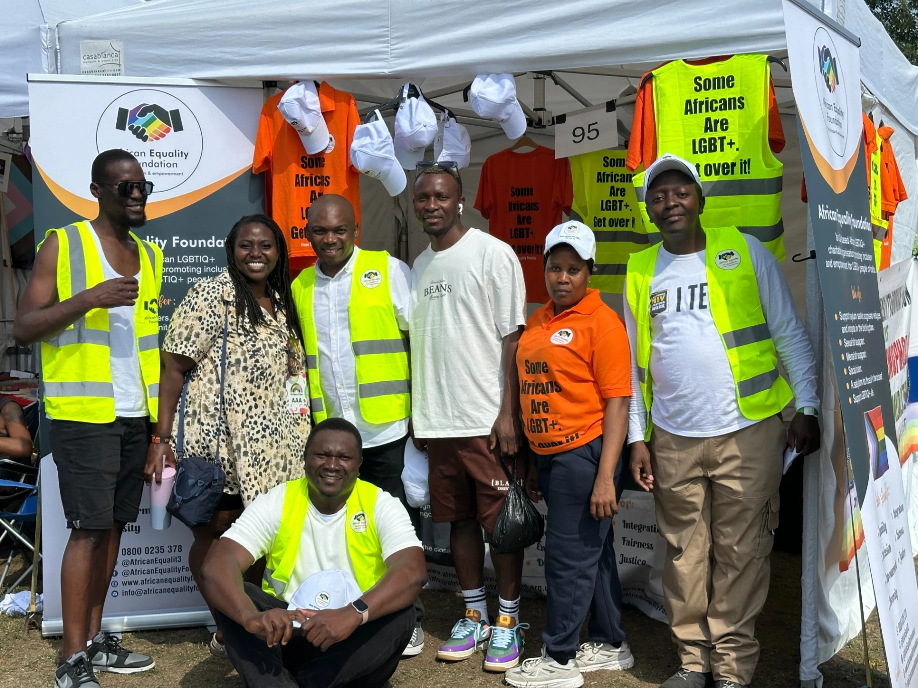 Community members gathering together in unity