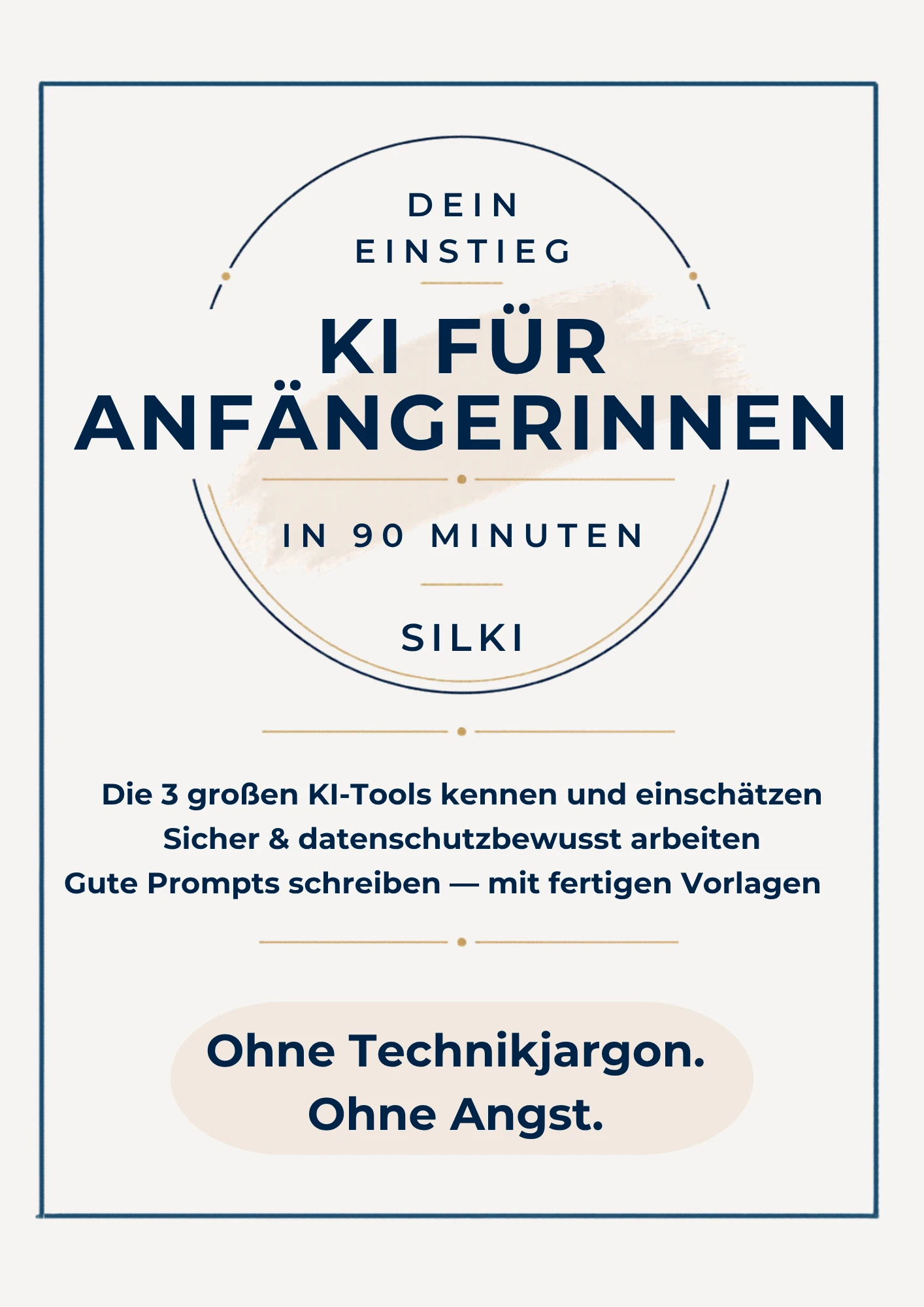 Ablauf: Canva liefert das Design, KI liefert den Text, zusammengesetzt ergibt es ein professionelles Ergebnis