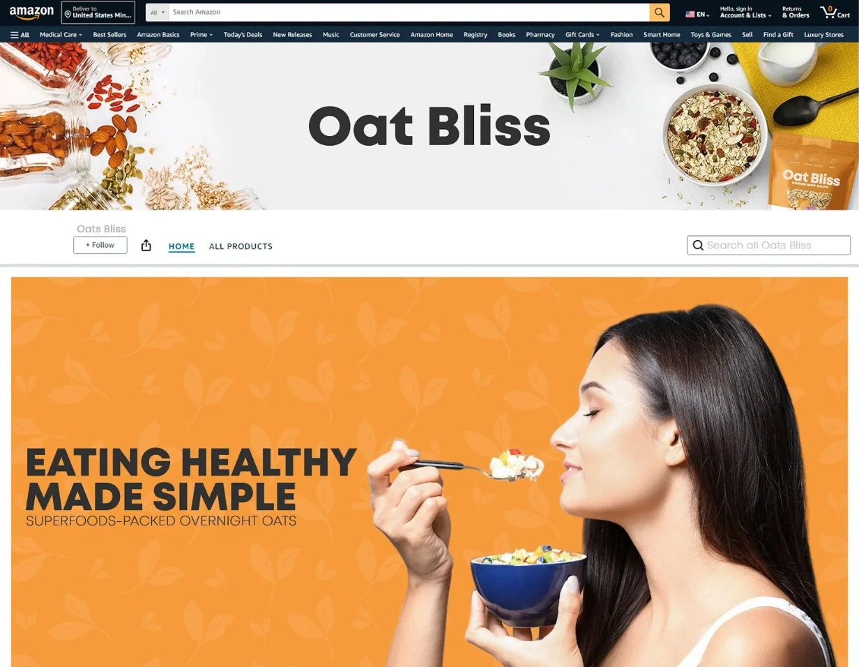 Custom Amazon Storefront Design