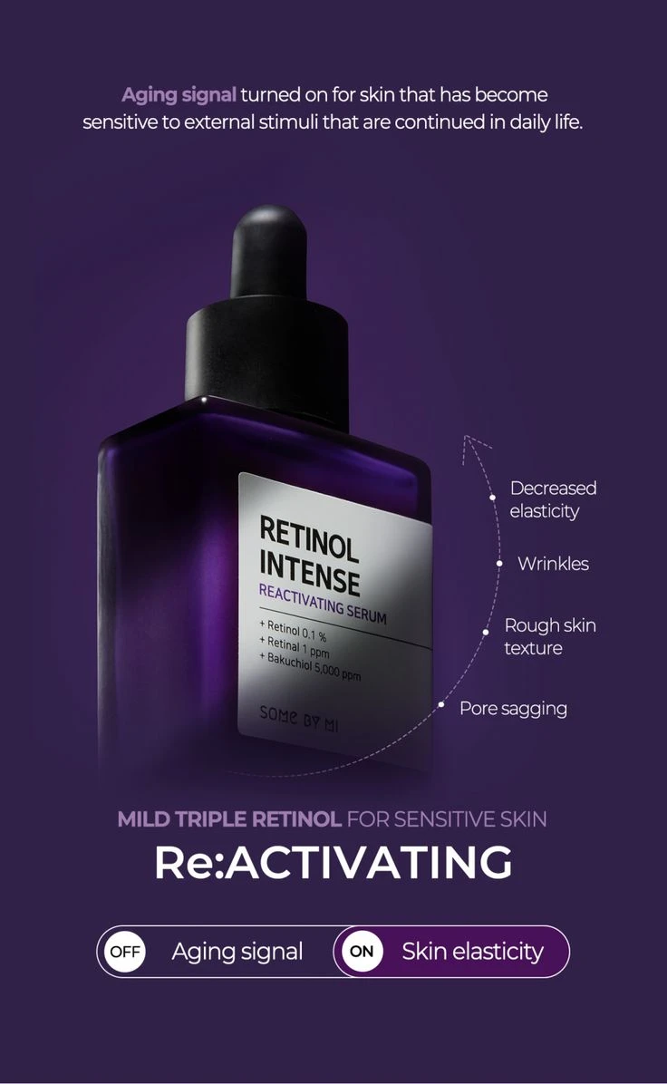 Retinol Intense Serum branding Graphic Design