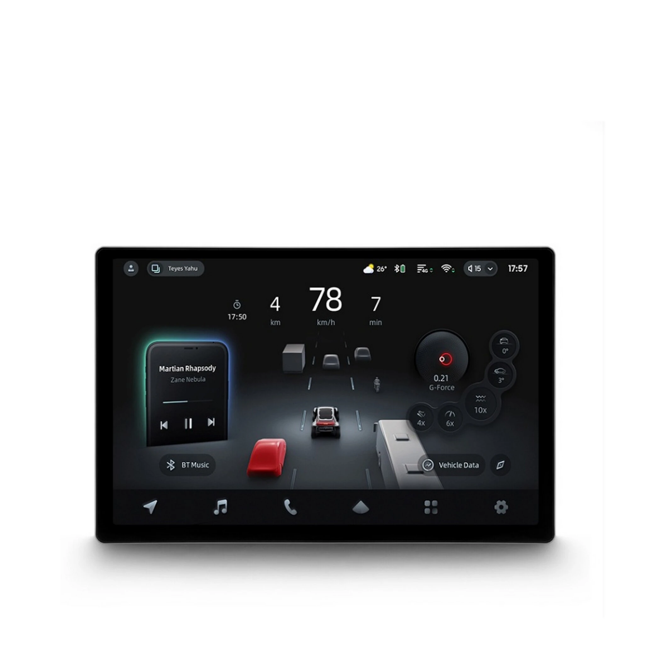 Teyes Android Multimedia System installed in car dashboard