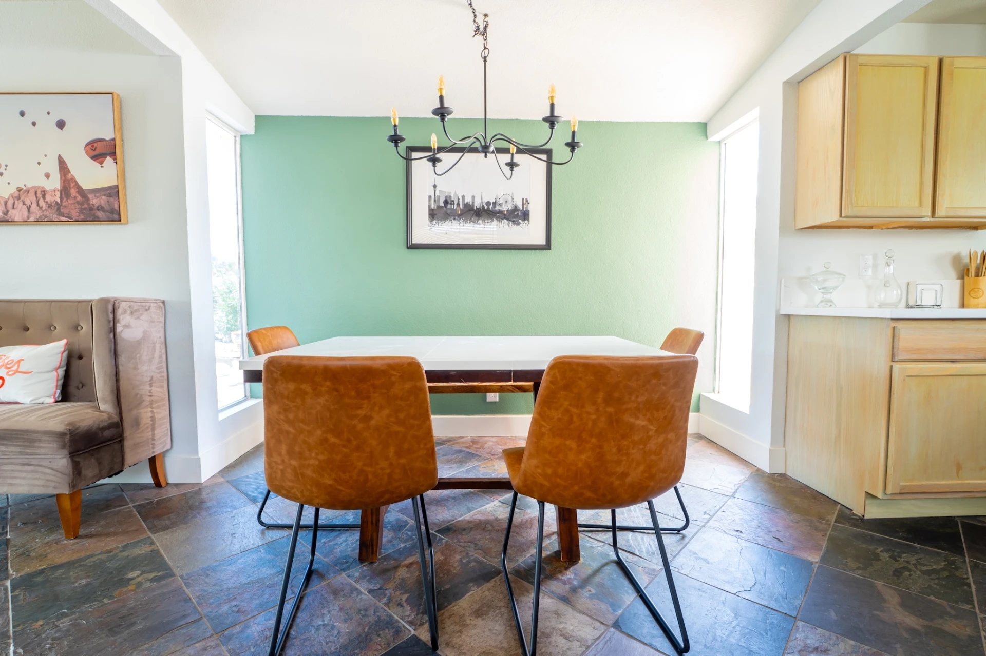Elegant master bathroom with freestanding tub