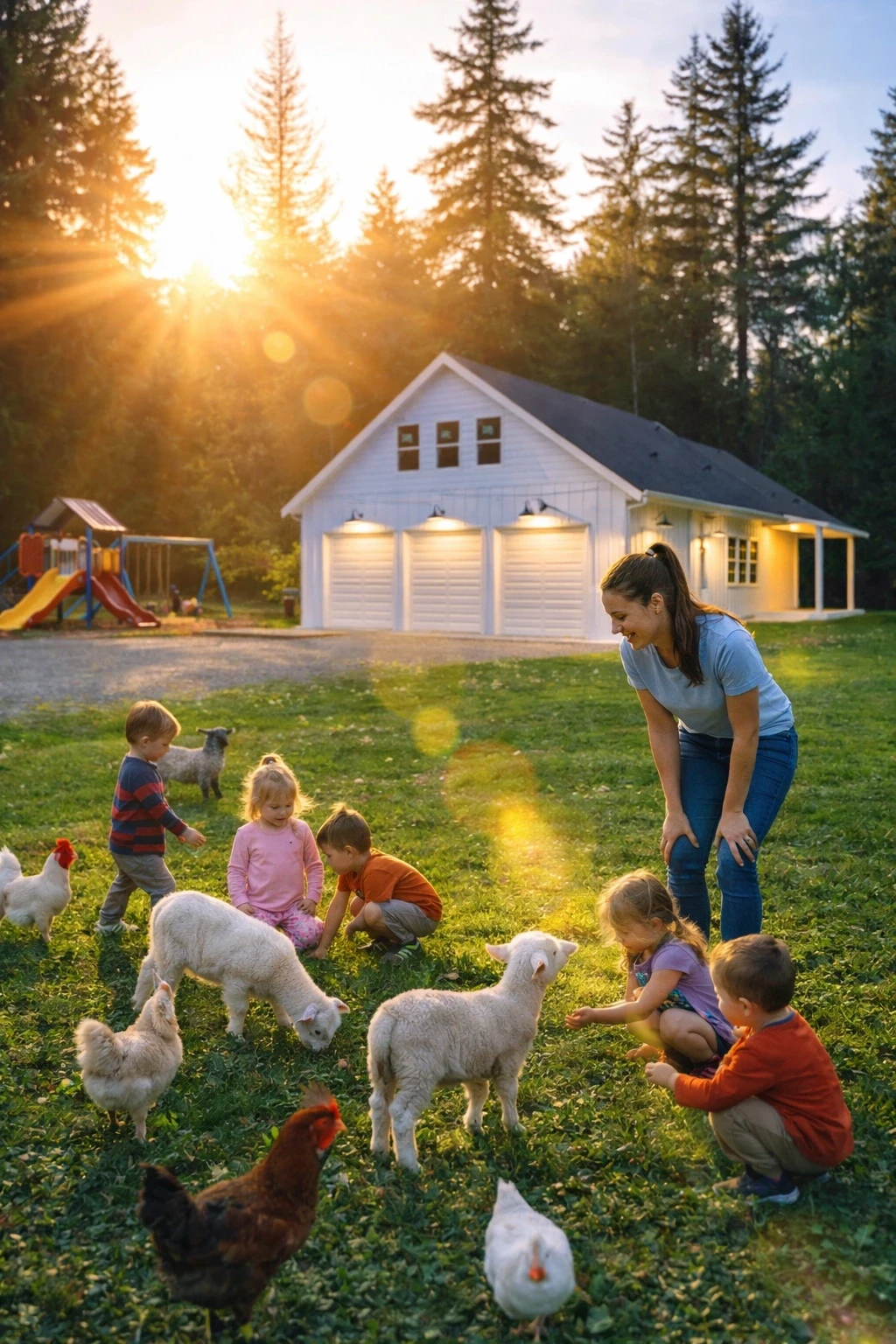 Child engaging in Montessori learning activity