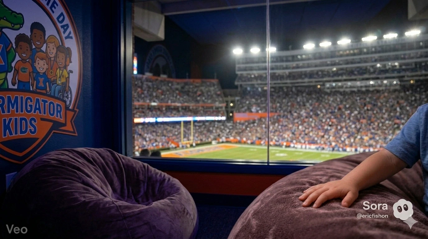 Interior view of a quiet sensory room with soft lighting