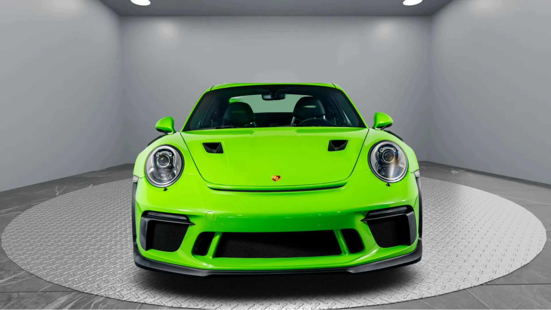 Detailed interior shot of steering wheel