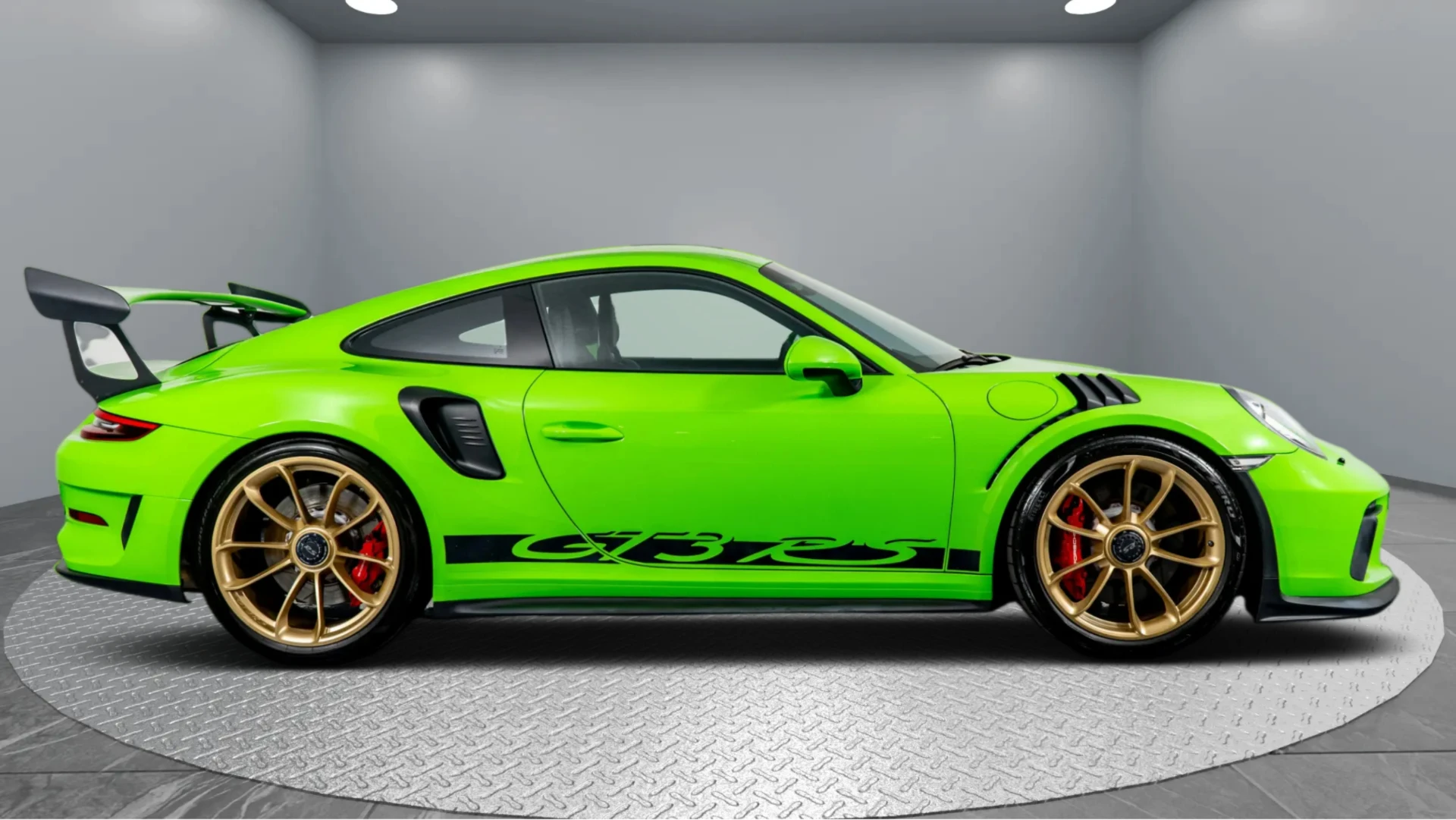 Sleek sports car side profile