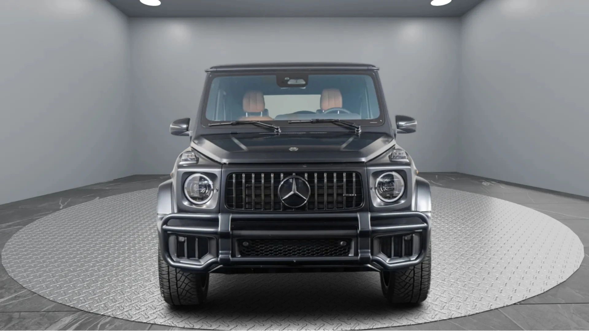 Detailed interior shot of steering wheel