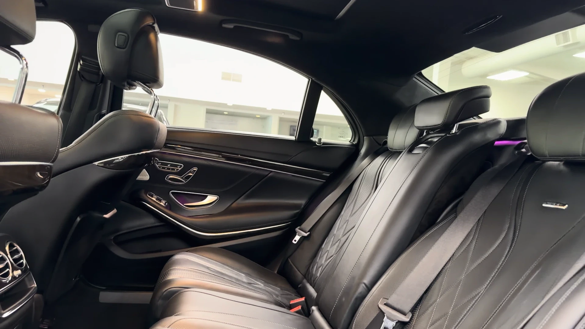 Panoramic view of the dealership showroom floor