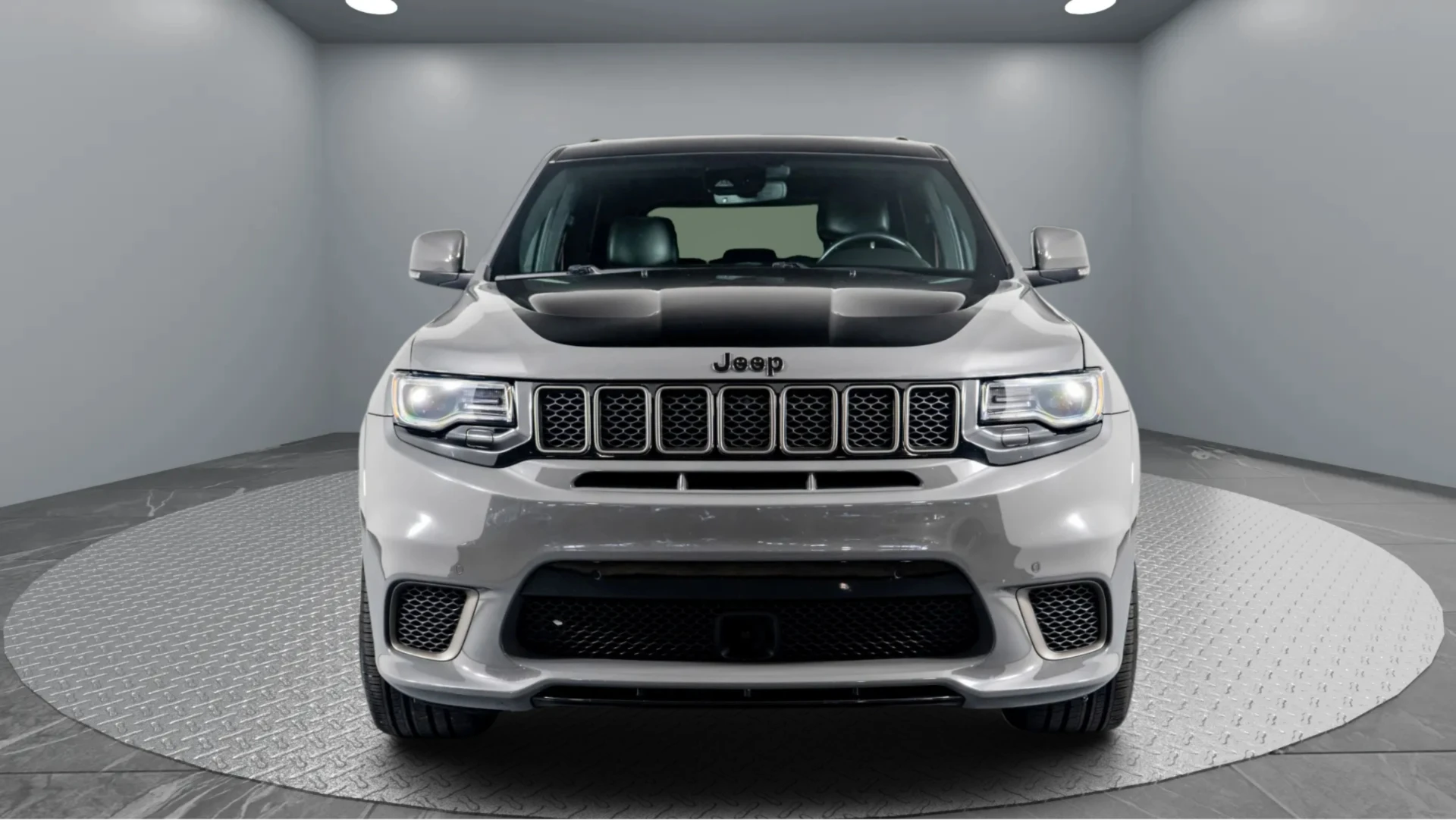 Detailed interior shot of steering wheel