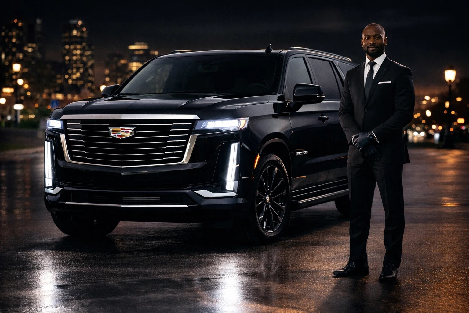 Cadillac Escalade Luxury SUV Black Car Service