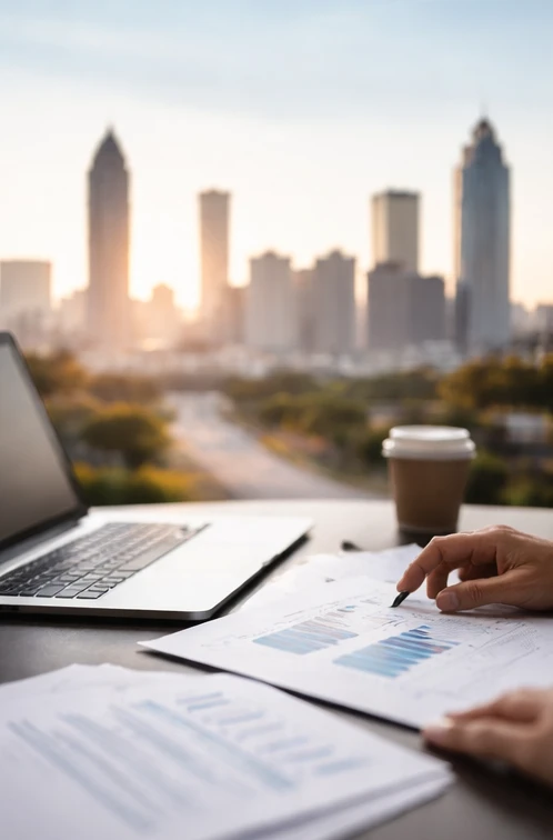 Strategic planning session in modern office