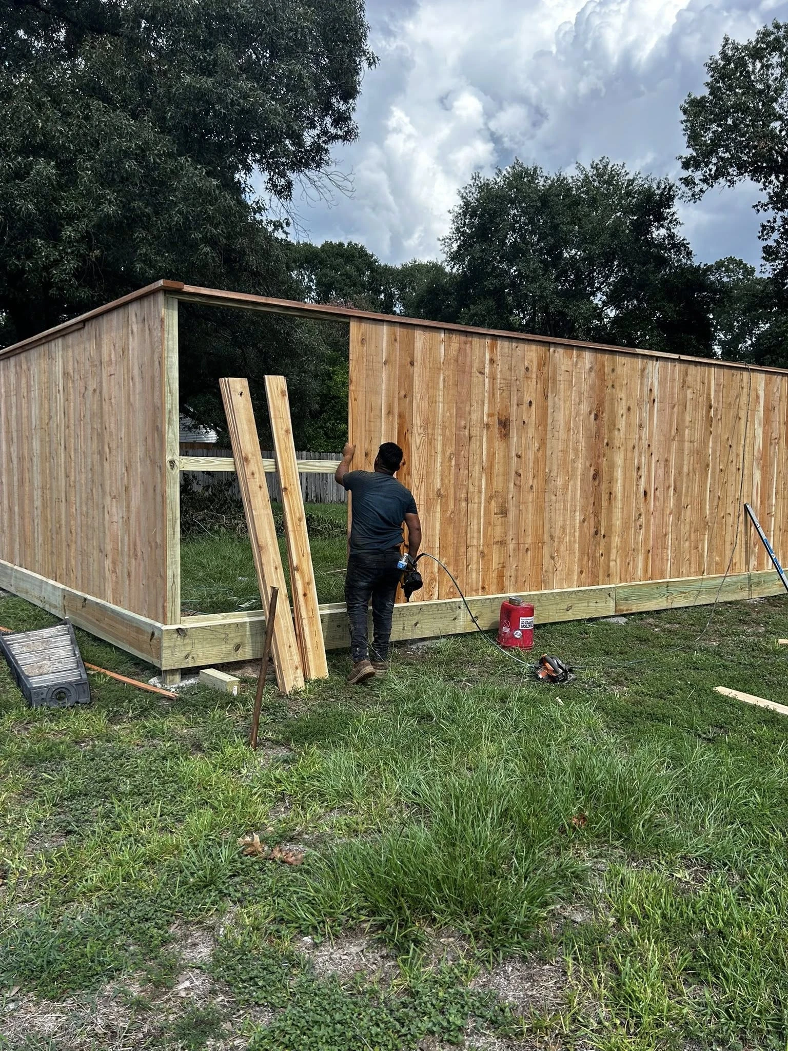 Horizontal Cedar Fencing