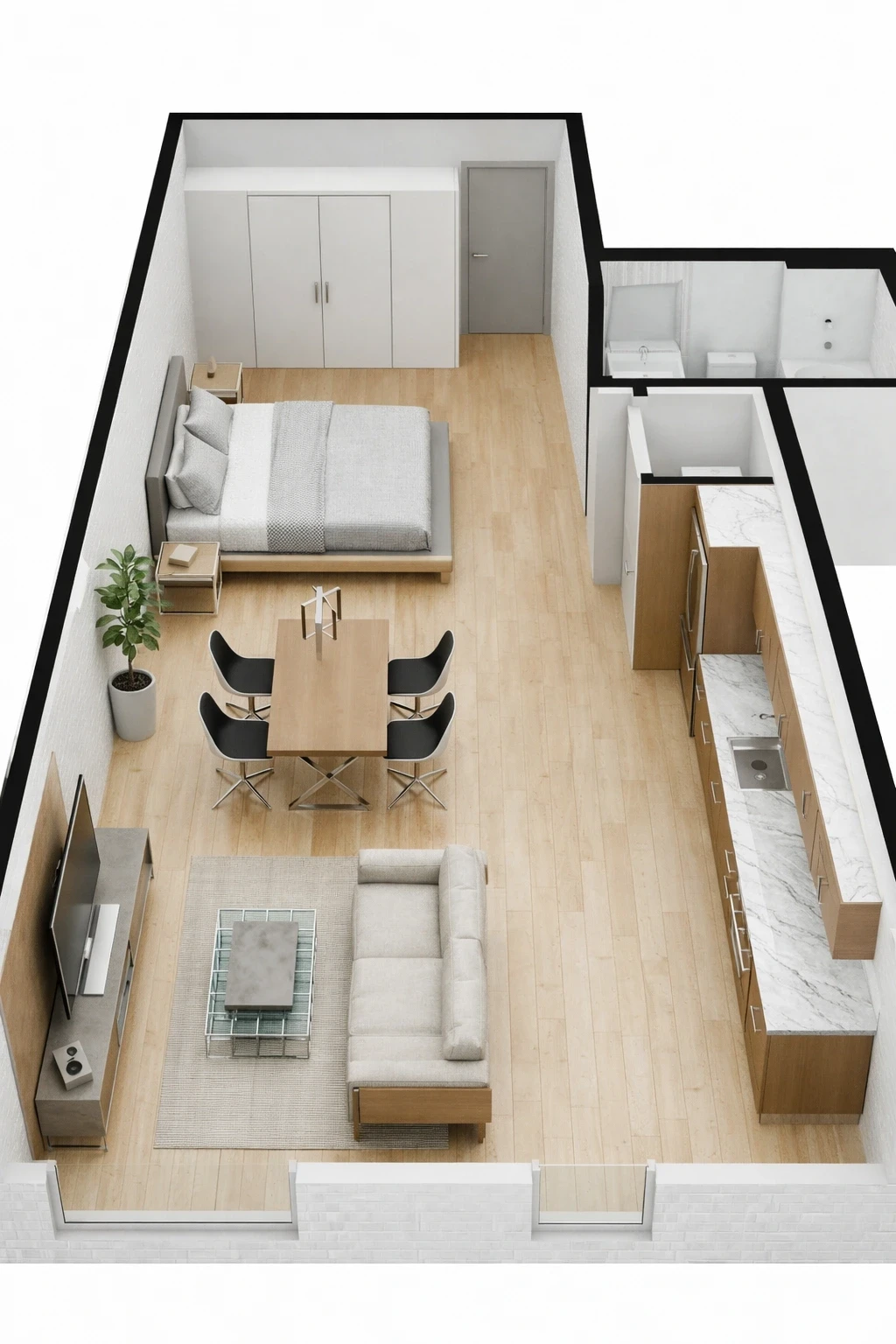 The Bromo floorplan at 400 Park