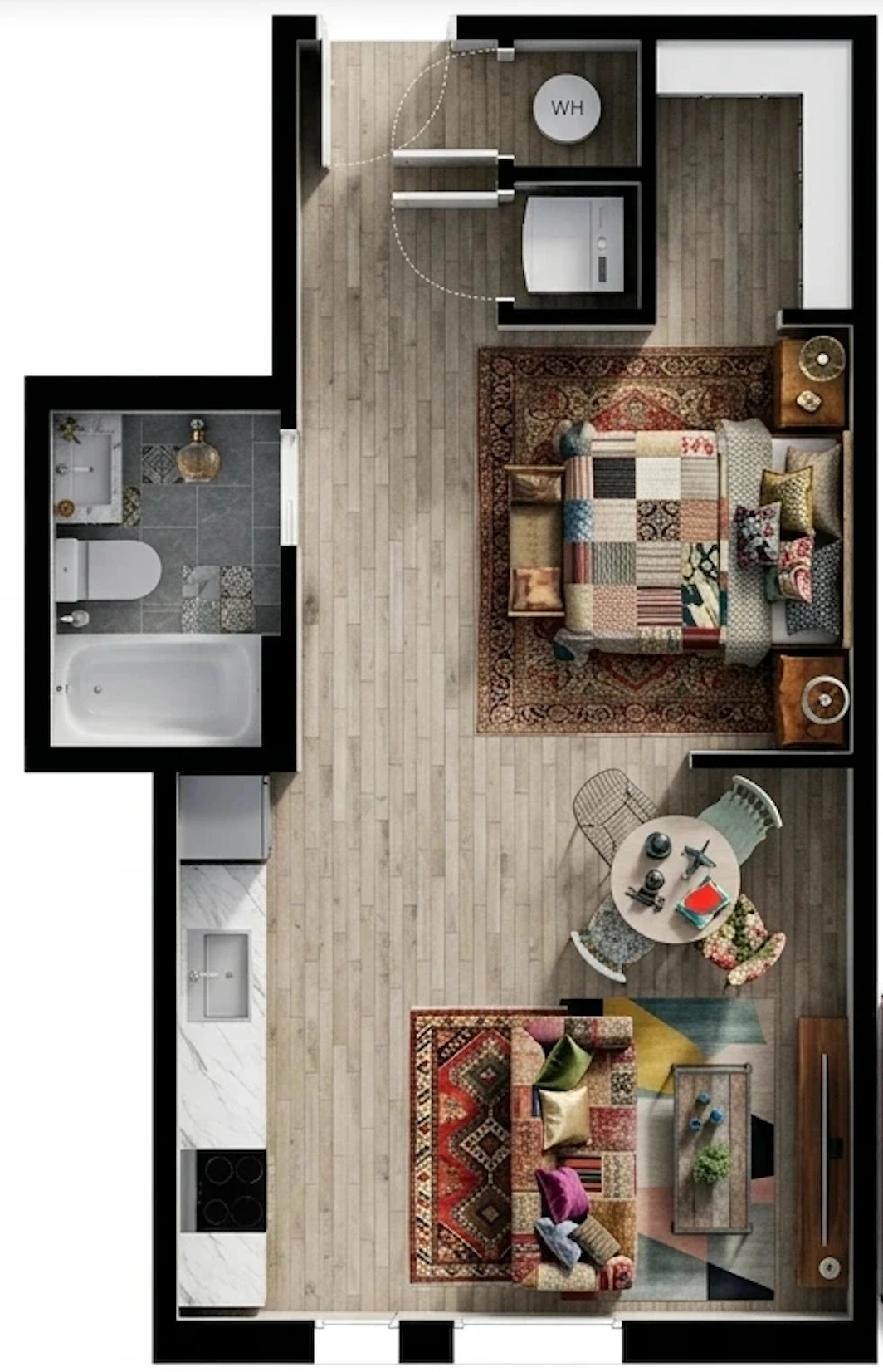 The Walters floorplan at 400 Park