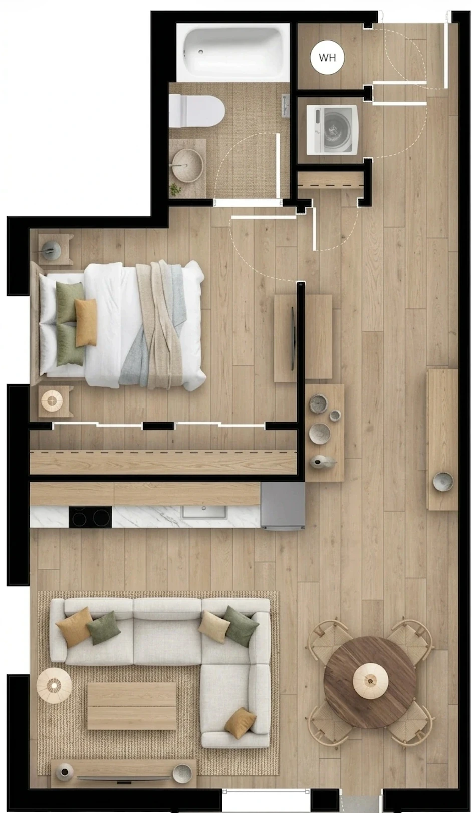 One Bedroom A residence layout