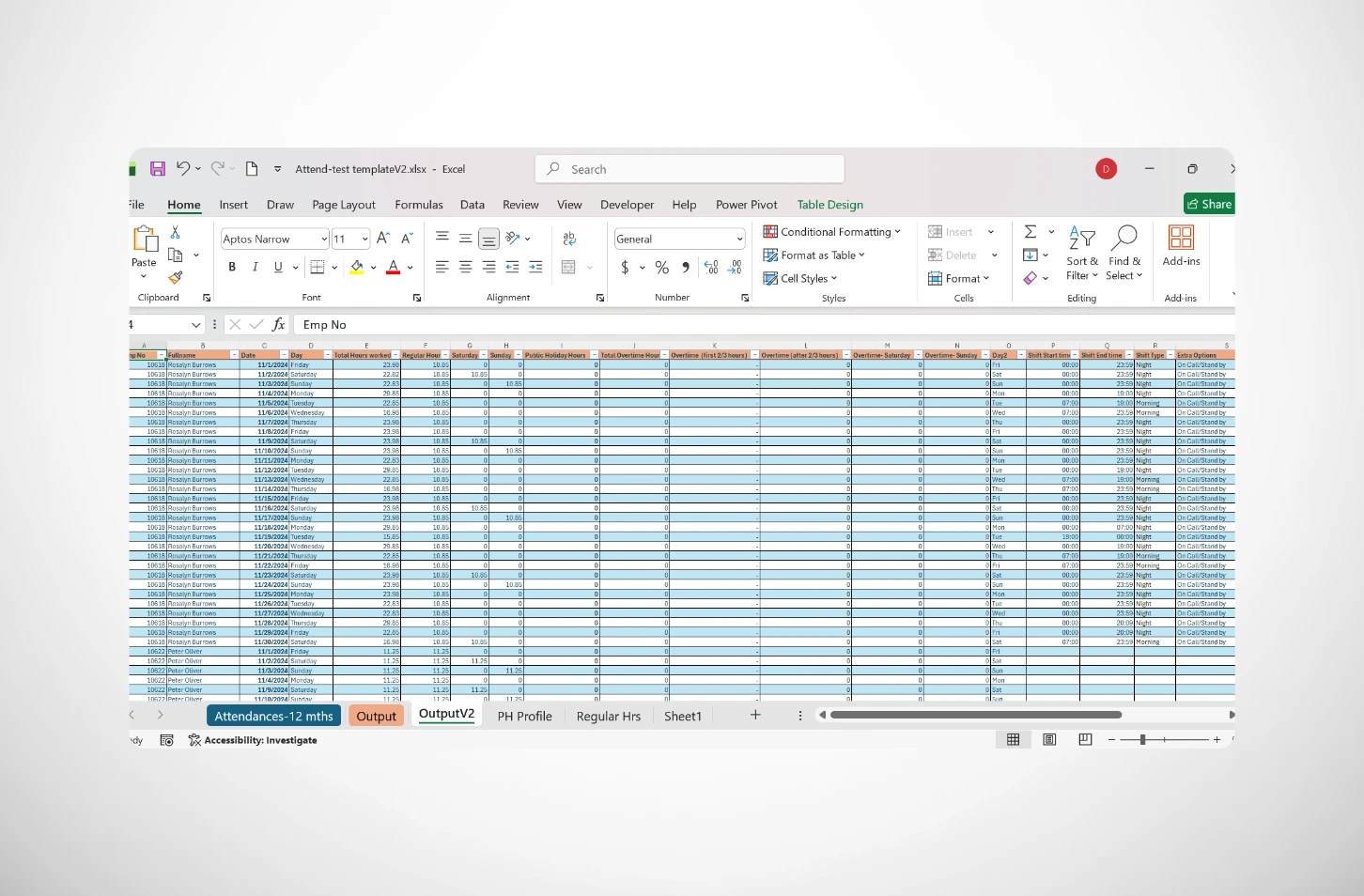 Data Transformation & Time Reporting