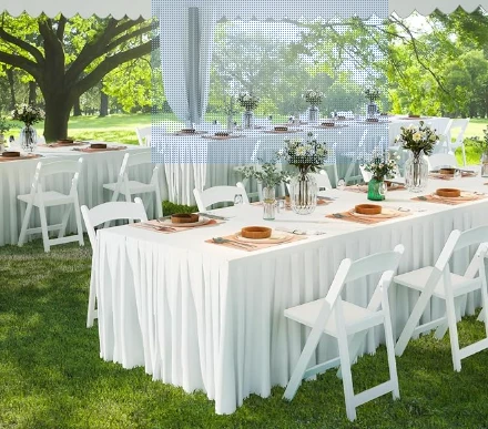 Premium event setup with tables and chairs
