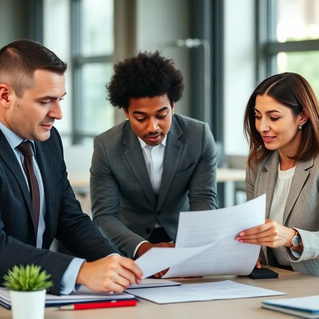 Team conducting a security gap assessment strategy session