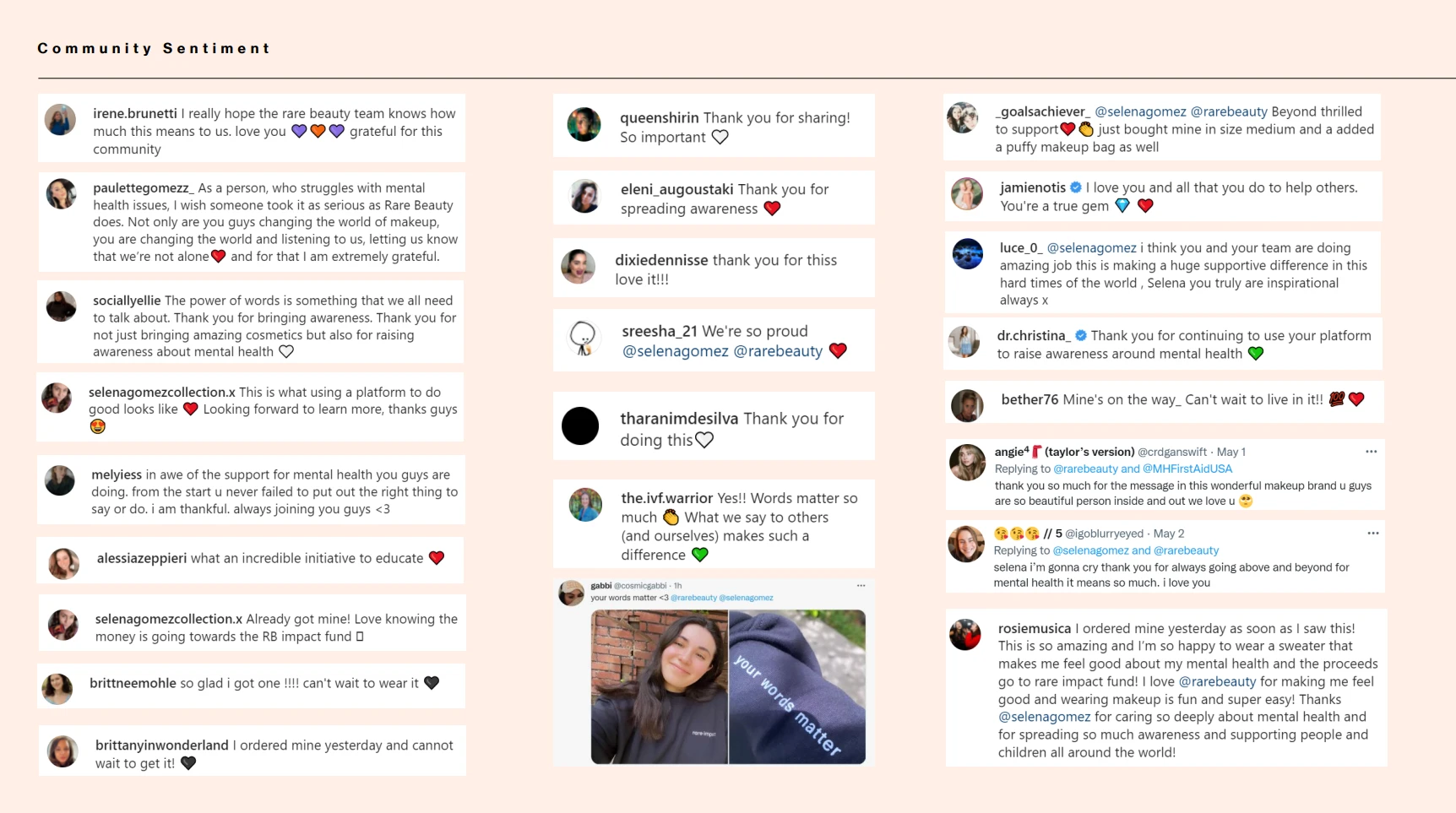 Audience responses and discussion surrounding the Your Words Matter campaign