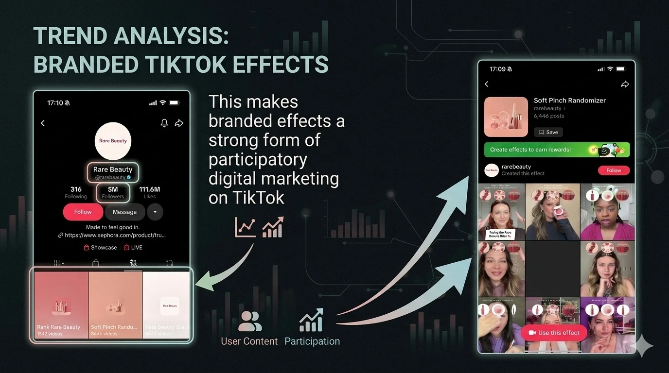 Soft Pinch Randomizer TikTok effect interface showing gamified product selection