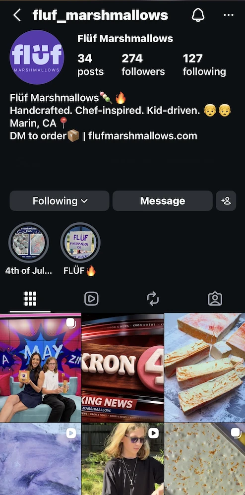 Flüf Marshmallows Social Media Manager