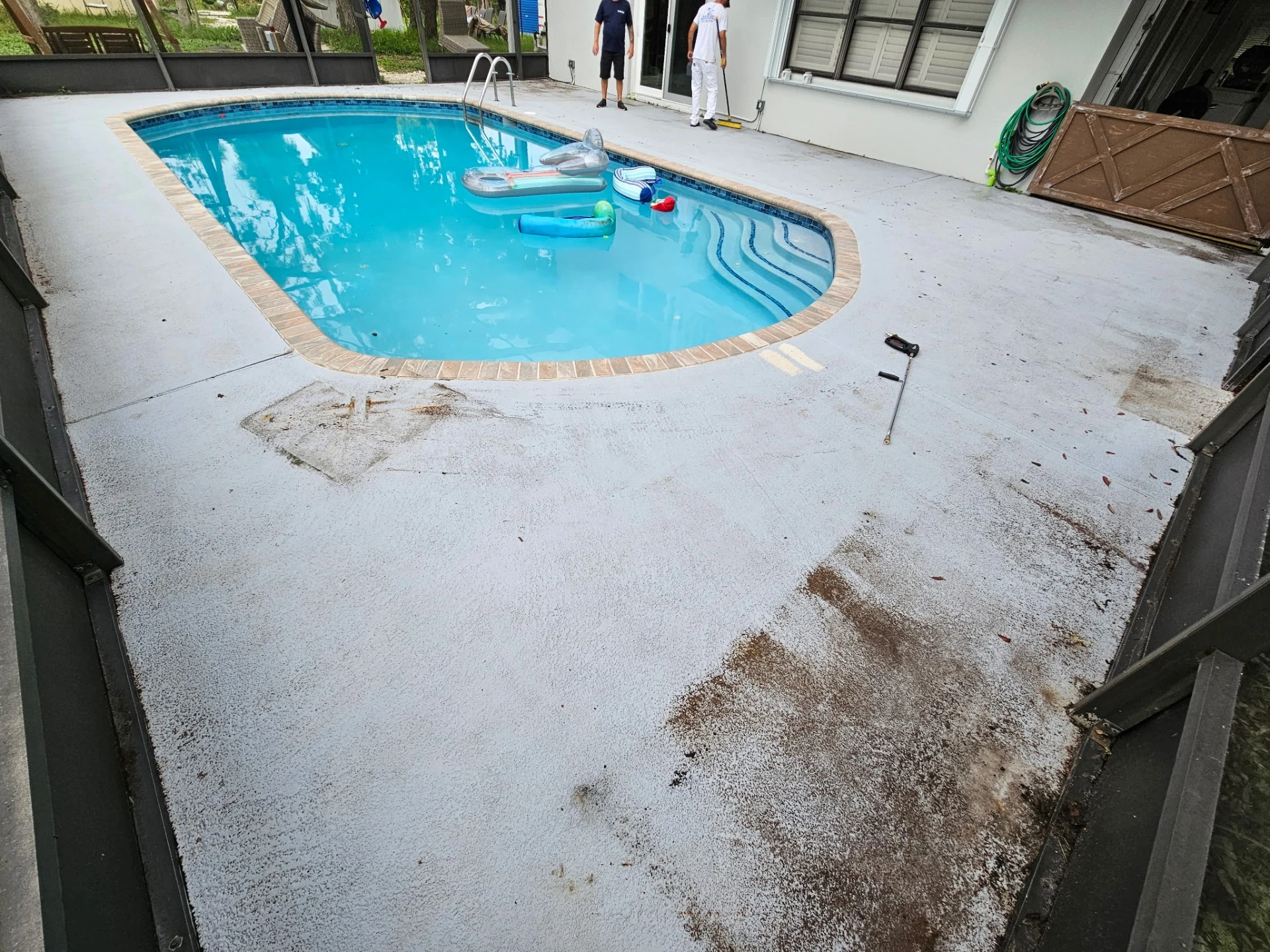 Resurfaced Pool Deck in Melbourne - Before