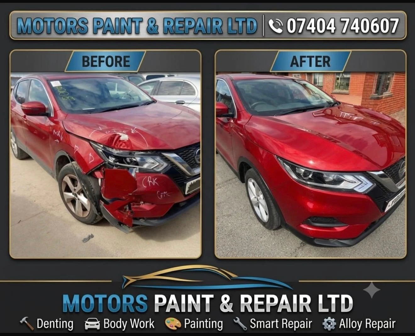 Completed vehicle restoration showcasing flawless paintwork