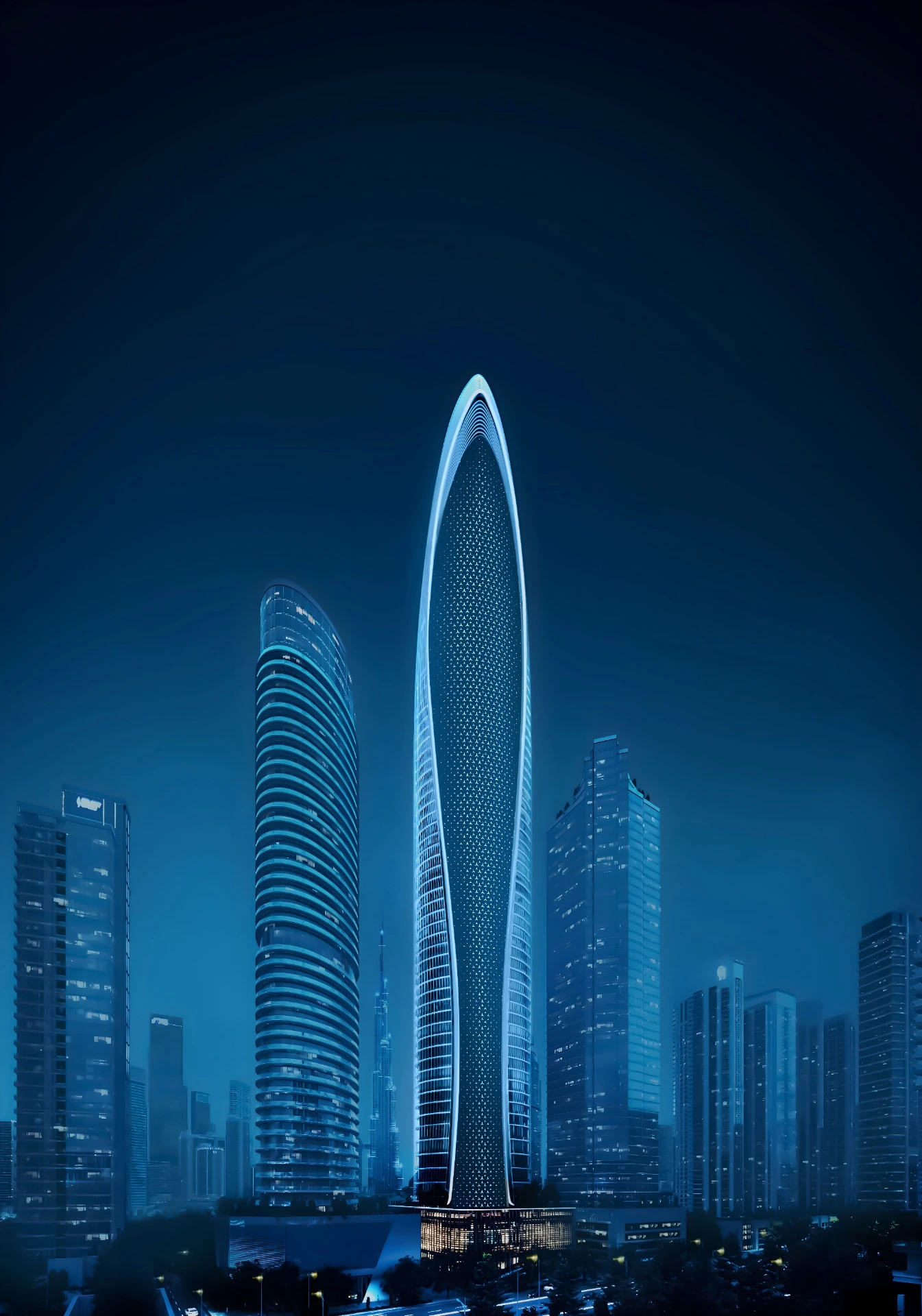 Luxury Living Room with Burj Khalifa View
