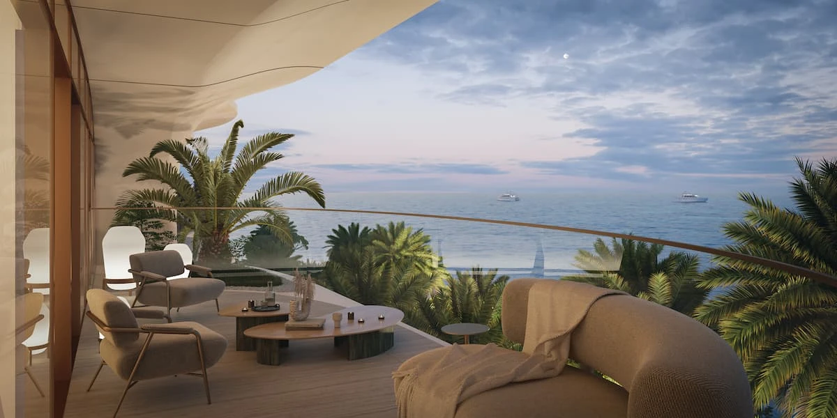 Residence with palm trees
