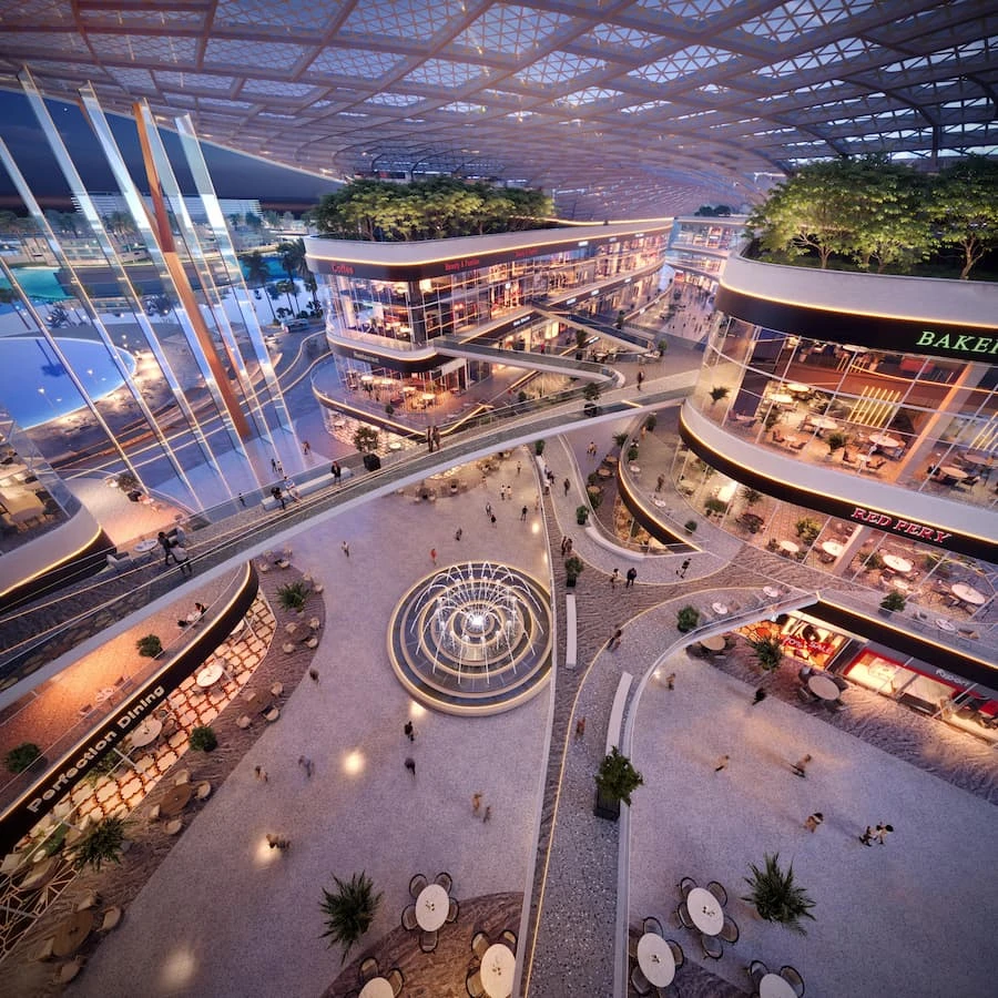 Azizi Venice Retail Community Waterfront Facade