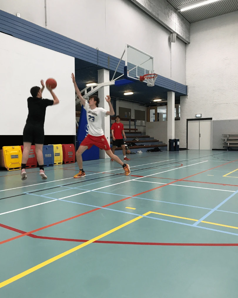 Elite basketball training session in action