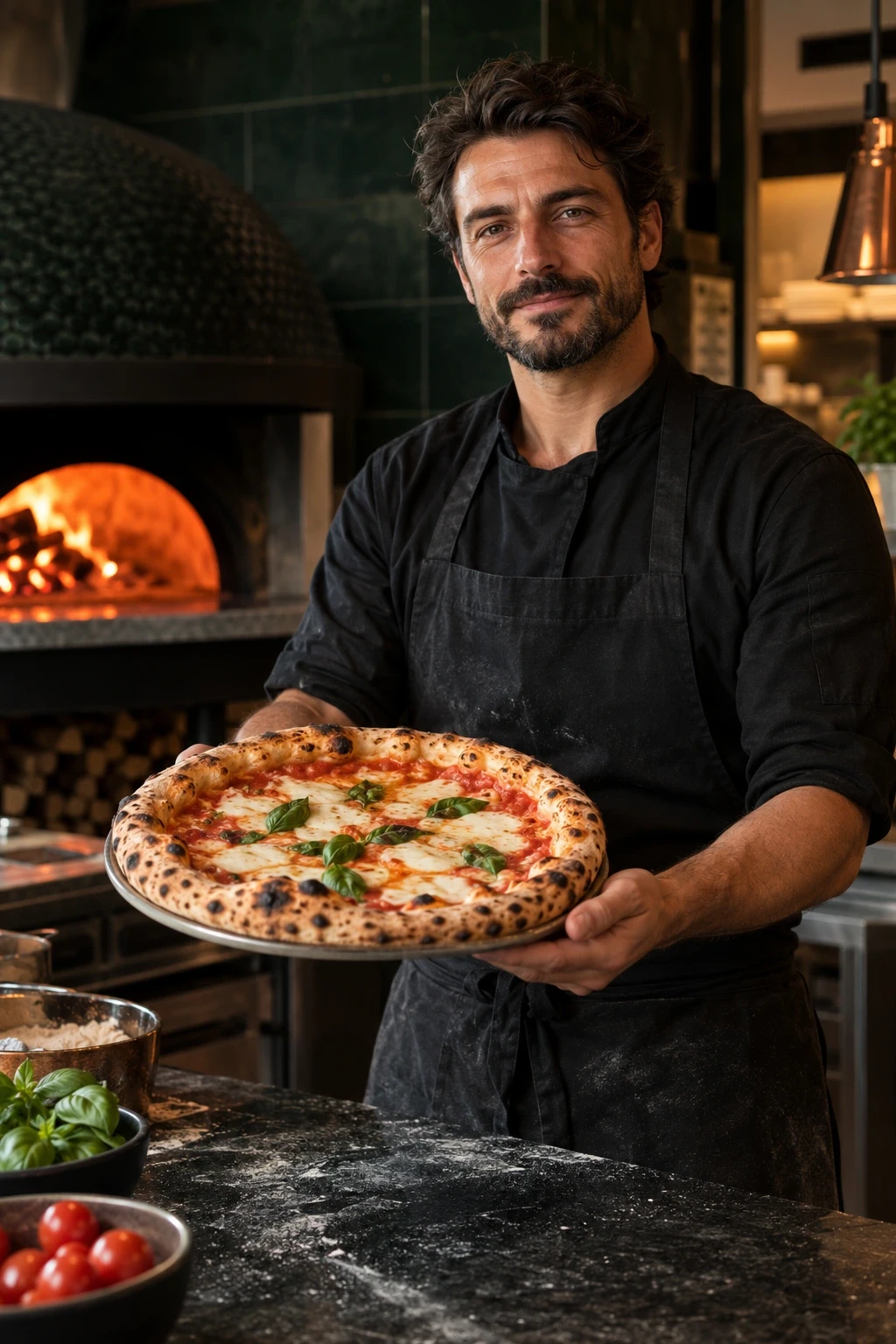 Préparation de pizza napolitaine