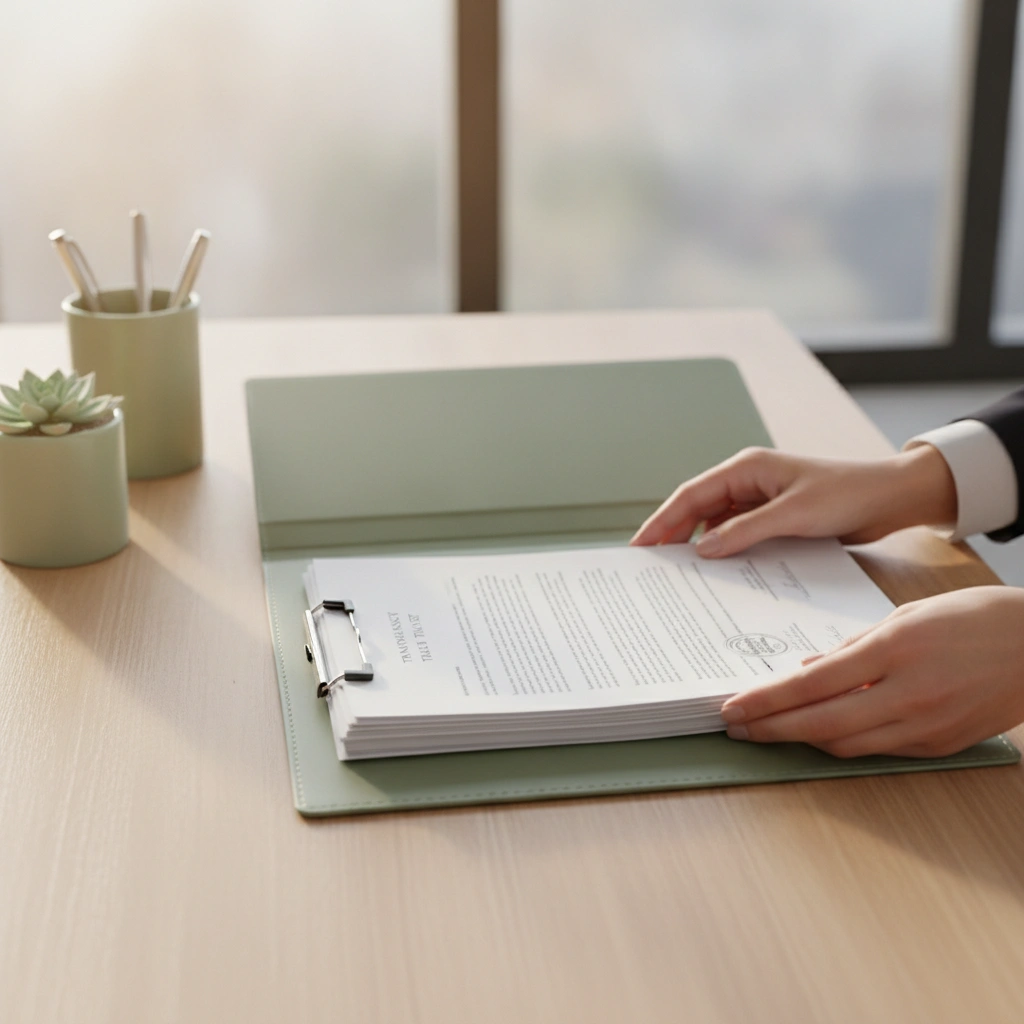 Client reviewing real-time document tracking