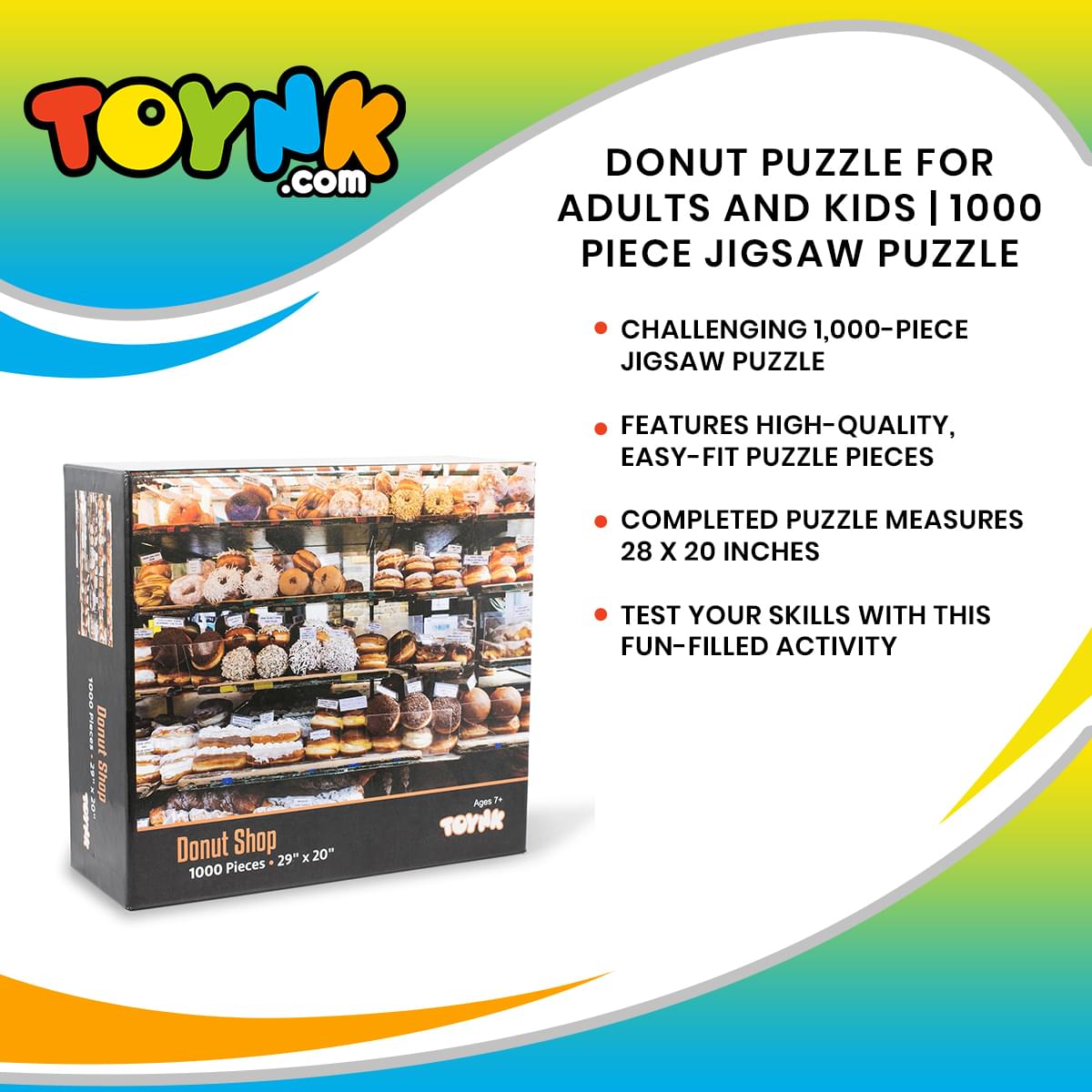 Toynk Hungry? Food Puzzle | 1000 Piece Jigsaw Puzzle | Family Game Night