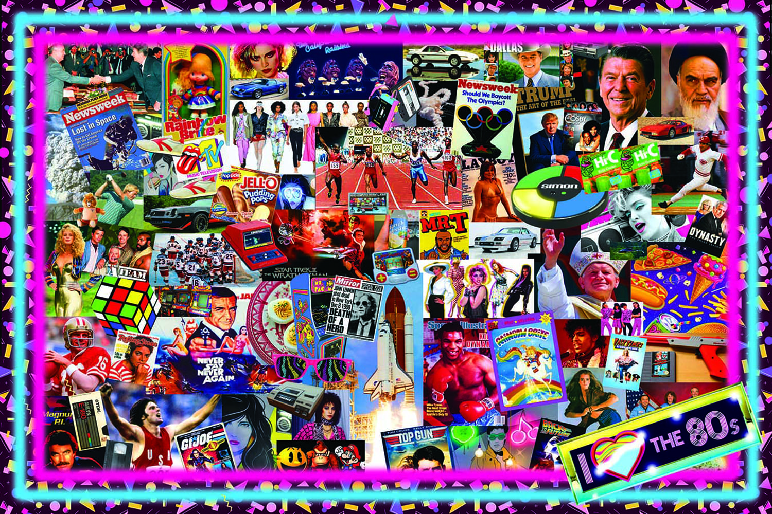The Crazy 80's! Retro Puzzle For Adults And Kids | 1000 Piece